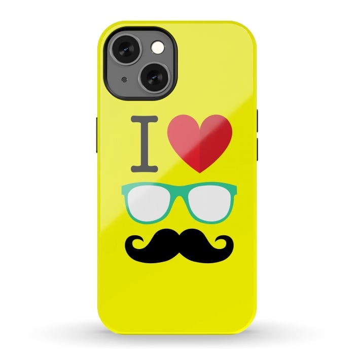 iPhone 13 StrongFit I Love Moustache by Dhruv Narelia