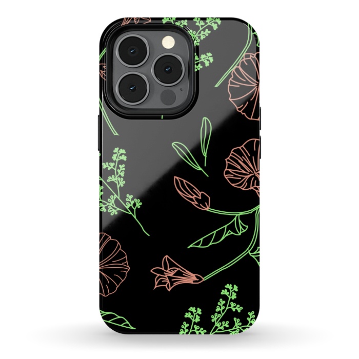 iPhone 13 pro StrongFit floral design 3 by MALLIKA