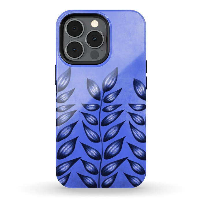 iPhone 13 pro StrongFit Beautiful Decorative Blue Plant With Pointy Leaves by Boriana Giormova