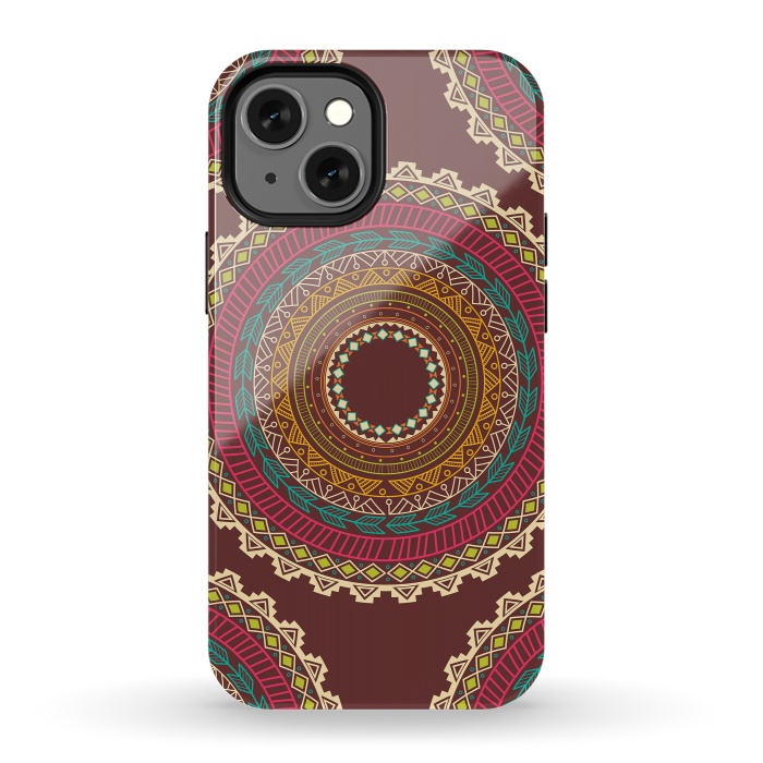 iPhone 13 mini StrongFit Aztec pattern  by Jelena Obradovic