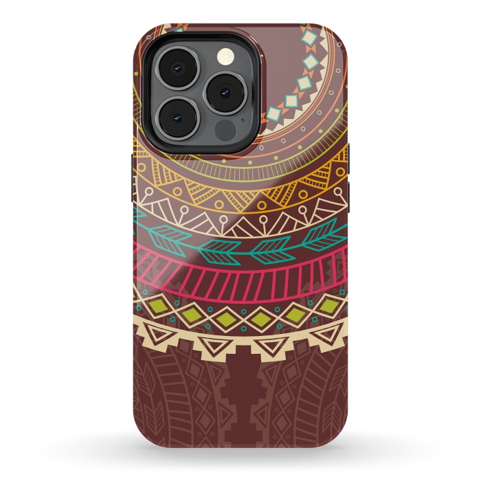 iPhone 13 pro StrongFit Aztec design by Jelena Obradovic