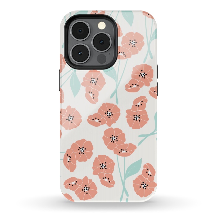 iPhone 13 pro StrongFit Delicate Flowers White by Jelena Obradovic