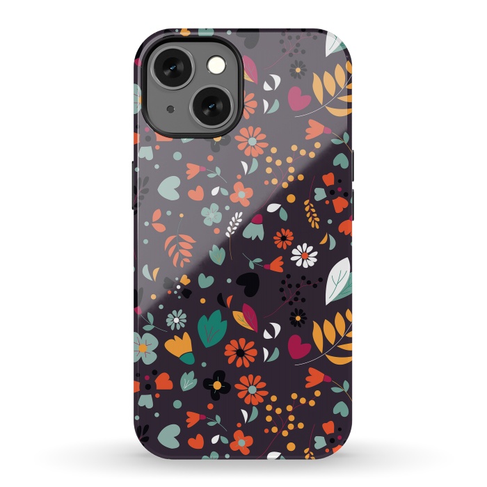 iPhone 13 StrongFit Bohemian Floral Dark by Jelena Obradovic