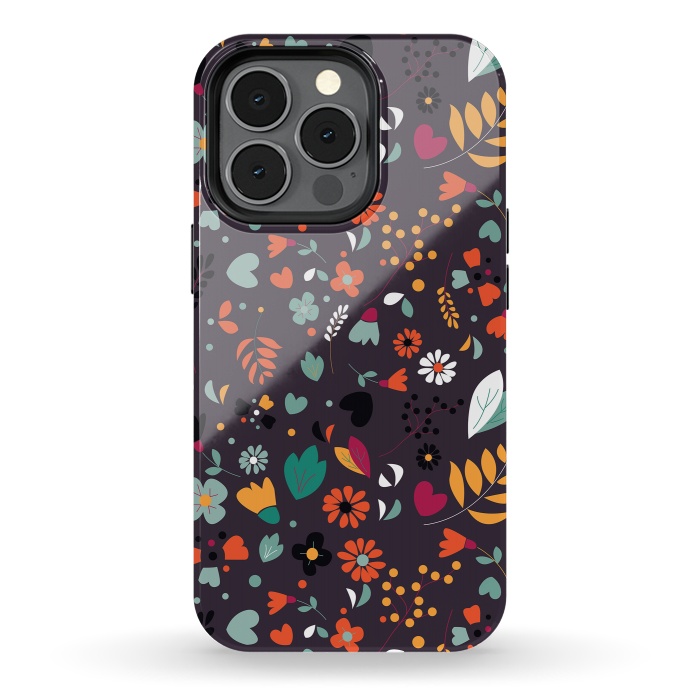 iPhone 13 pro StrongFit Bohemian Floral Dark by Jelena Obradovic