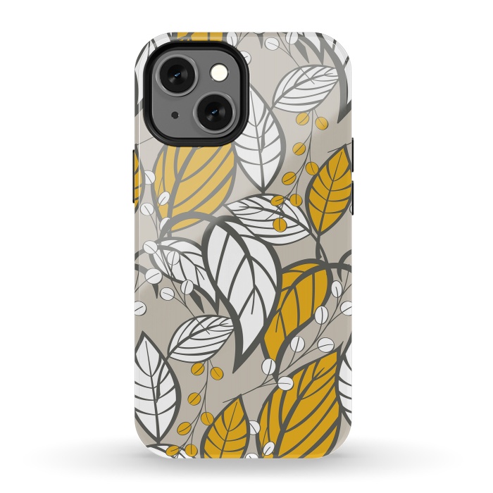 iPhone 13 mini StrongFit Romantic Floral Beige by Jelena Obradovic