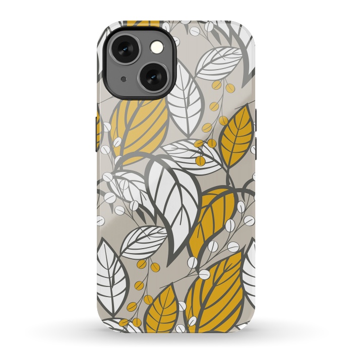 iPhone 13 StrongFit Romantic Floral Beige by Jelena Obradovic