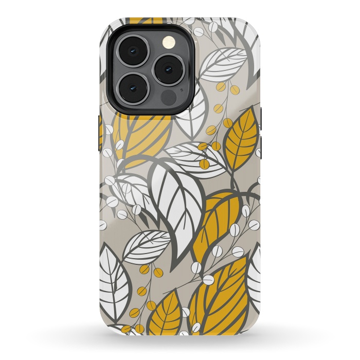 iPhone 13 pro StrongFit Romantic Floral Beige by Jelena Obradovic