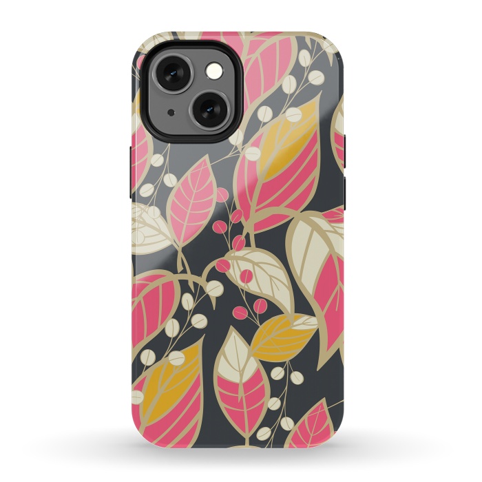 iPhone 13 mini StrongFit Romantic Floral Dark by Jelena Obradovic