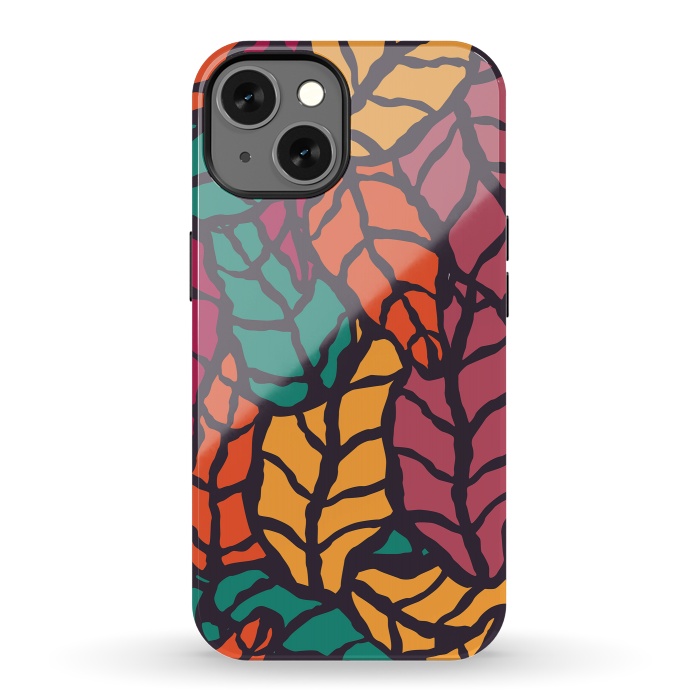 iPhone 13 StrongFit Vibrant Leaves by Jelena Obradovic