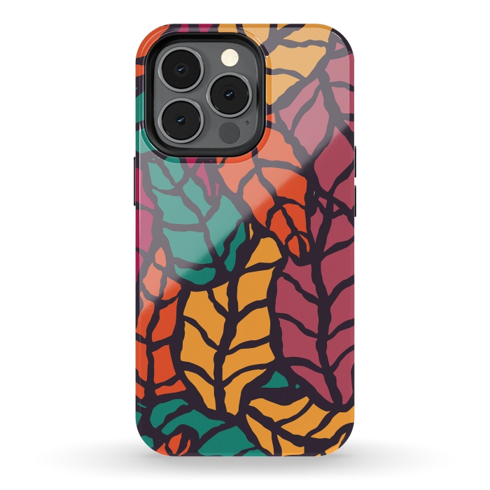 iPhone 13 pro StrongFit Vibrant Leaves by Jelena Obradovic