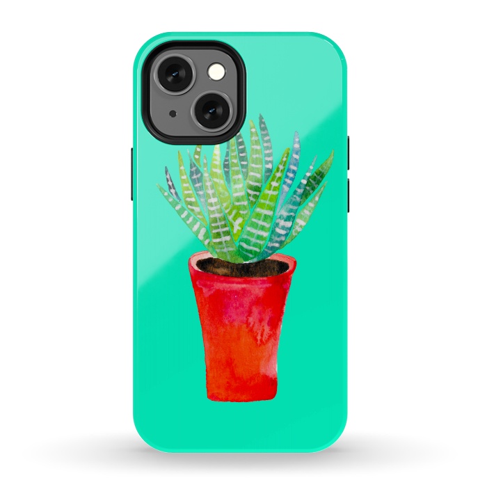 iPhone 13 mini StrongFit Potted Succulent  by Amaya Brydon
