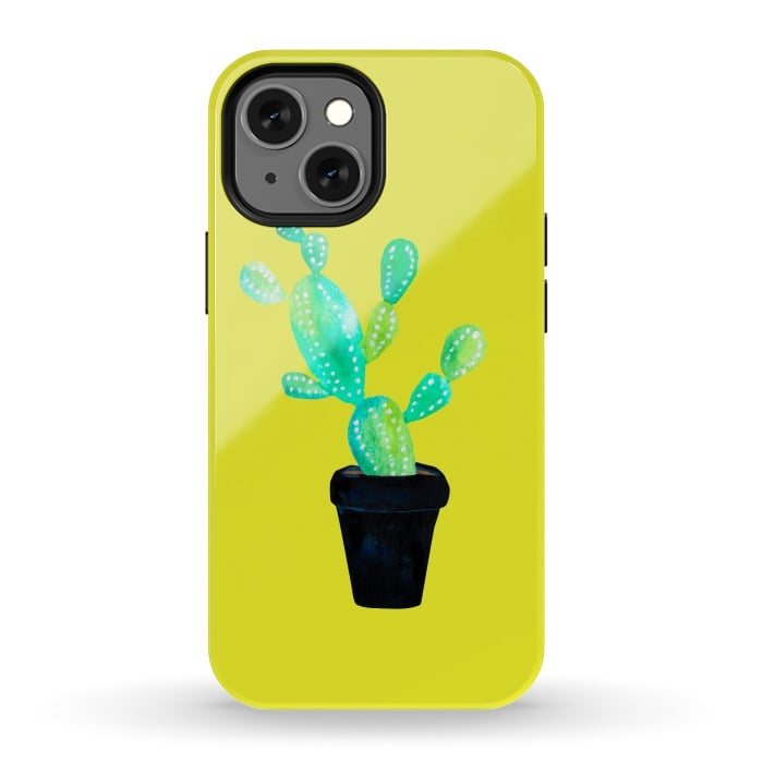 iPhone 13 mini StrongFit Mustard Cacti  by Amaya Brydon