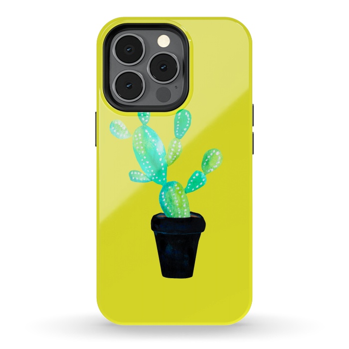 iPhone 13 pro StrongFit Mustard Cacti  by Amaya Brydon