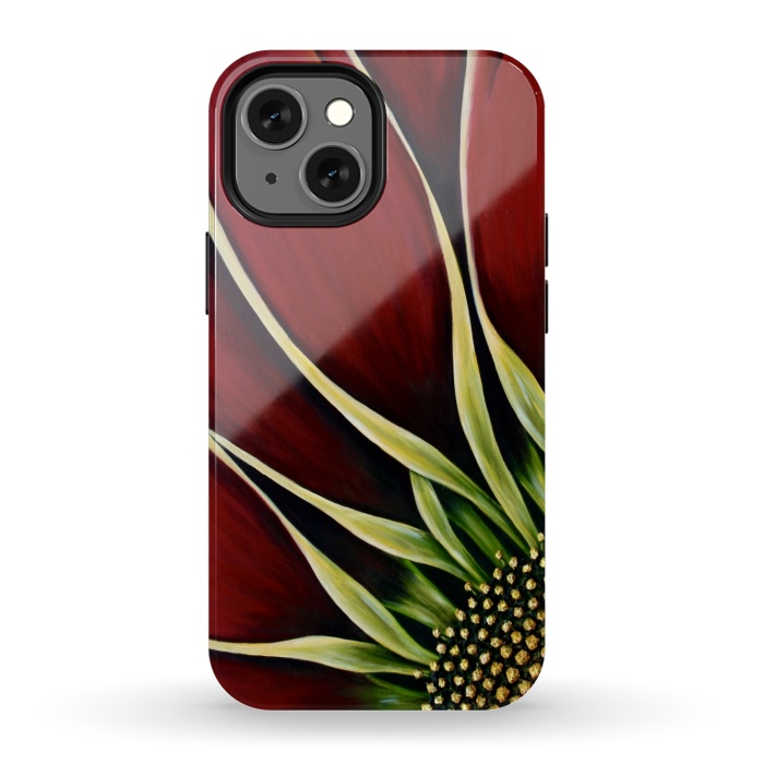 iPhone 13 mini StrongFit Red Gazania II by Denise Cassidy Wood