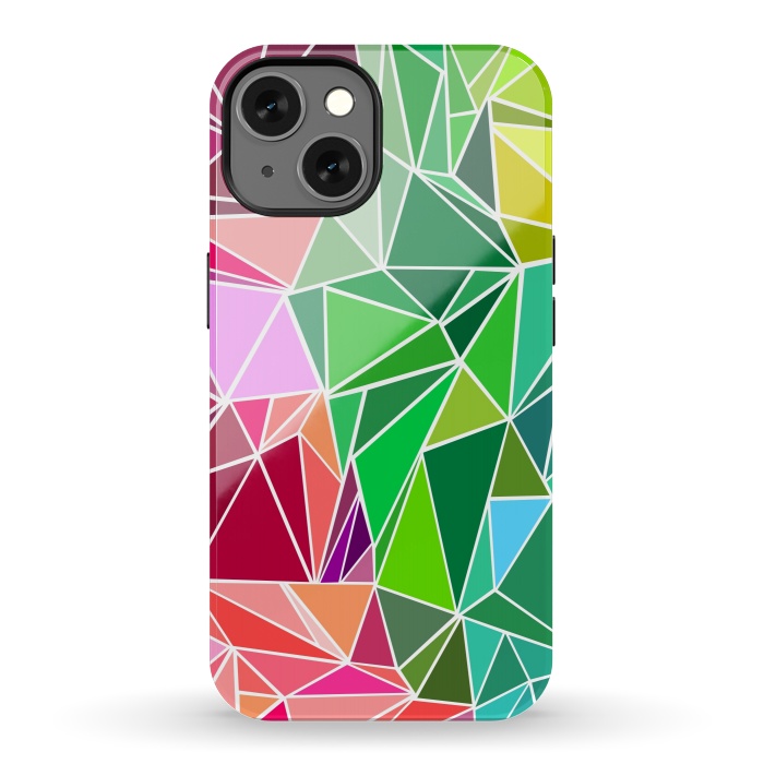 iPhone 13 StrongFit Polygonal colorful pattern by Dhruv Narelia