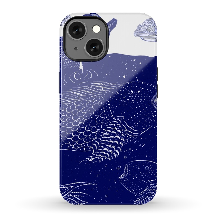 iPhone 13 StrongFit The Blue Shimmering Sea Lights by ECMazur 