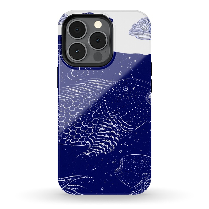 iPhone 13 pro StrongFit The Blue Shimmering Sea Lights by ECMazur 