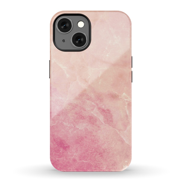 iPhone 13 StrongFit Peach pink marble by Oana 