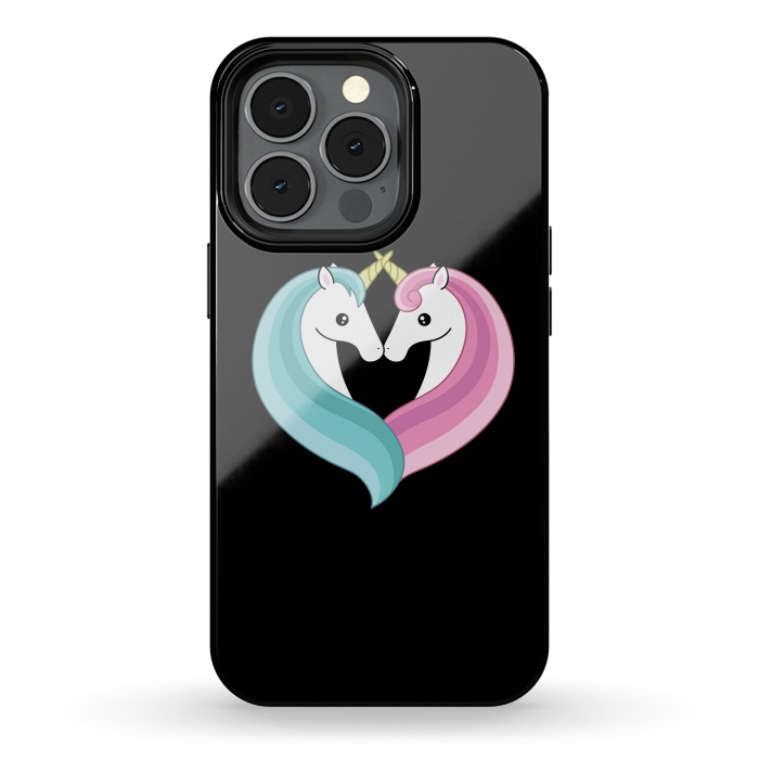 iPhone 13 pro StrongFit Unicorn heart by Laura Nagel