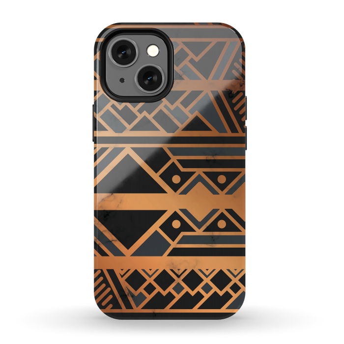 iPhone 13 mini StrongFit Black and Gold 028 by Jelena Obradovic