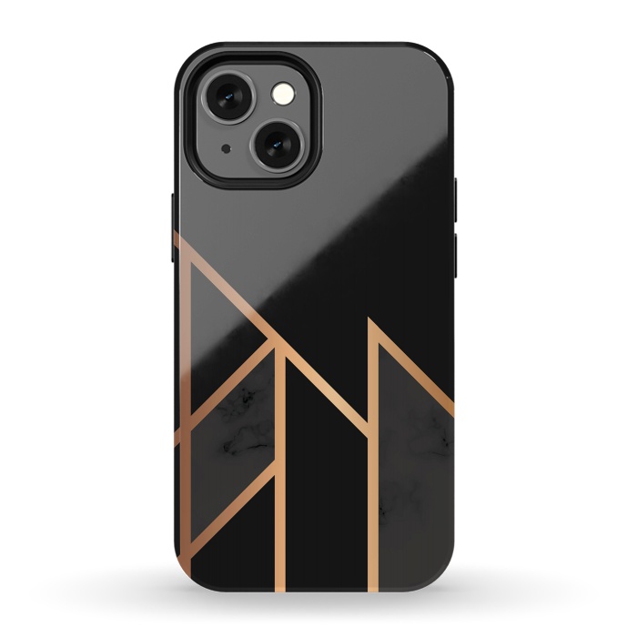 iPhone 13 mini StrongFit Black and Gold 035 by Jelena Obradovic