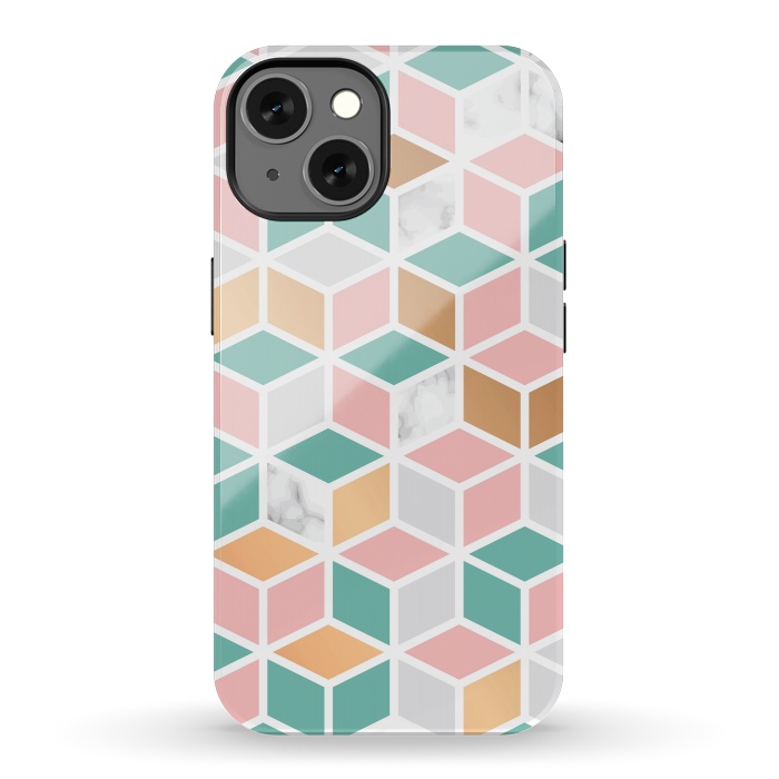 iPhone 13 StrongFit Marble Cube Geometry 050 by Jelena Obradovic