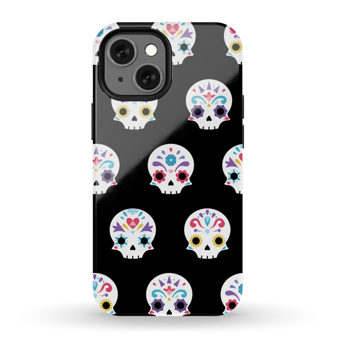 iPhone 13 mini StrongFit Cute sugar skull  by Laura Nagel