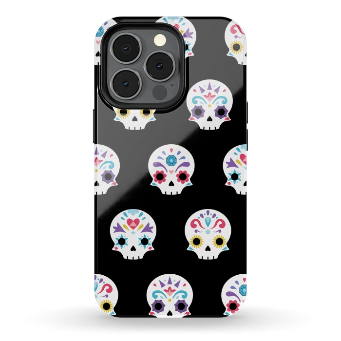 iPhone 13 pro StrongFit Cute sugar skull  by Laura Nagel