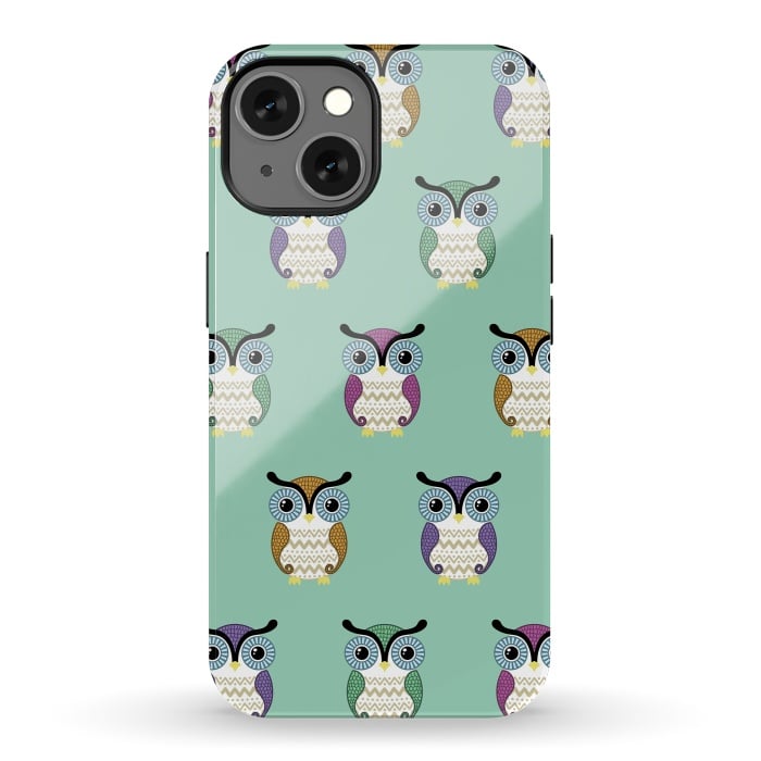 iPhone 13 StrongFit owl pattern by Laura Nagel