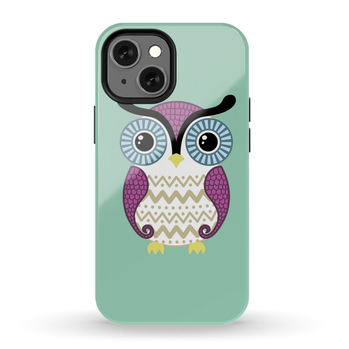 iPhone 13 mini StrongFit Cute owl by Laura Nagel