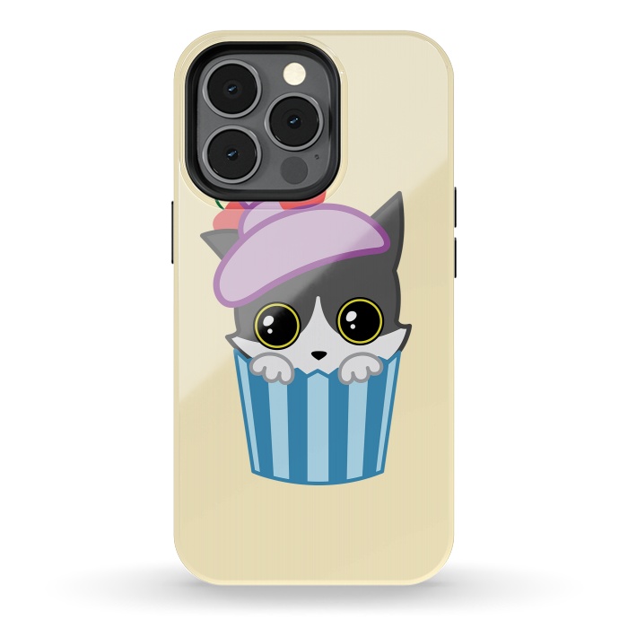 iPhone 13 pro StrongFit Cupcake kitty by Laura Nagel