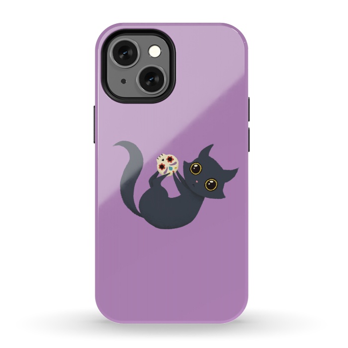 iPhone 13 mini StrongFit Kitty sugar skull by Laura Nagel