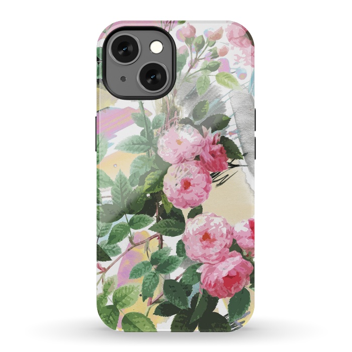 iPhone 13 StrongFit Pink painted roses by Oana 