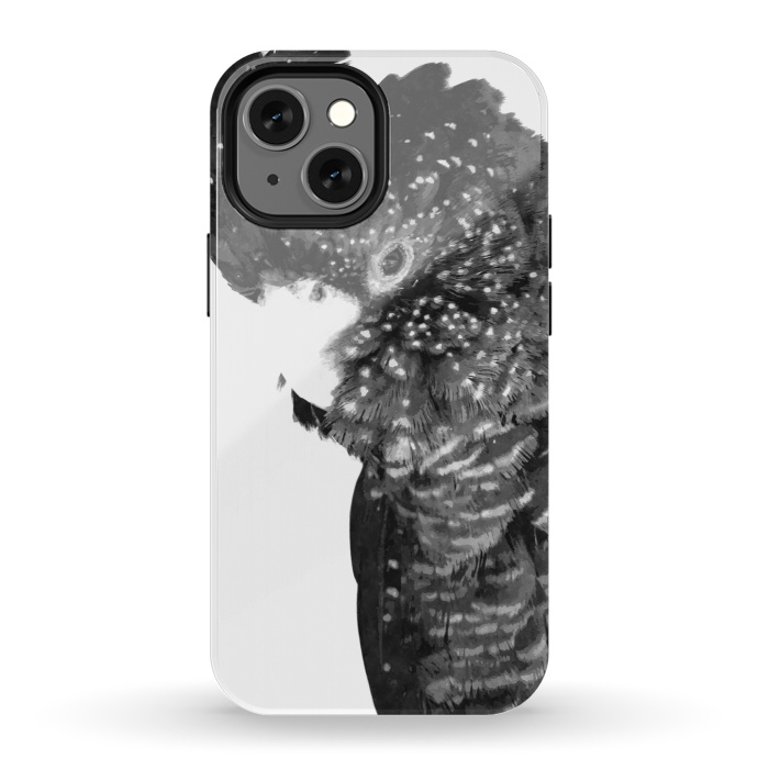 iPhone 13 mini StrongFit Black and White Cockatoo by Alemi