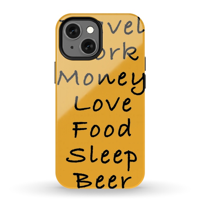 iPhone 13 mini StrongFit travel work money love food sleep by MALLIKA