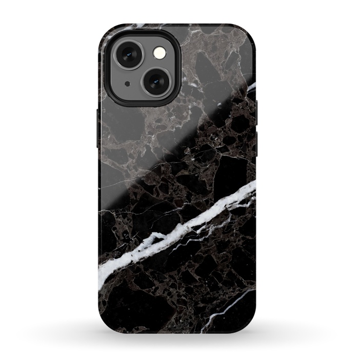 iPhone 13 mini StrongFit Black Marble by Alemi
