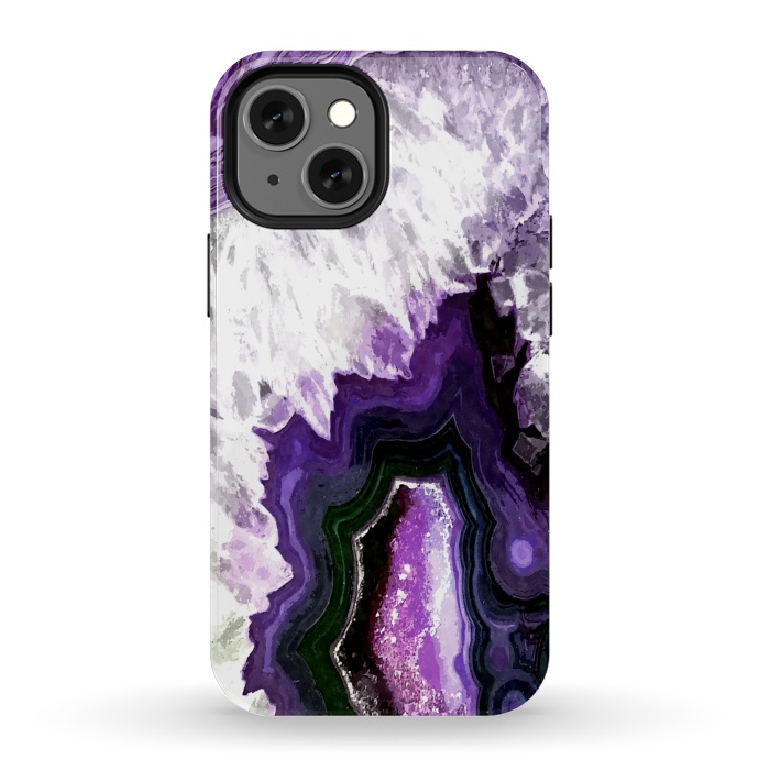 iPhone 13 mini StrongFit Purple Ultra Violet Agate by Alemi