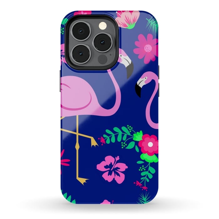 iPhone 13 pro StrongFit flamingo pattern by MALLIKA