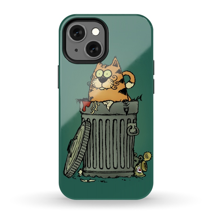 iPhone 13 mini StrongFit Stray Cat by Mangulica