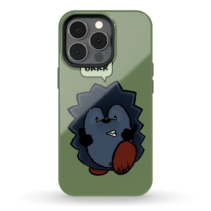 iPhone 13 pro StrongFit Angry Hedgehog by Mangulica
