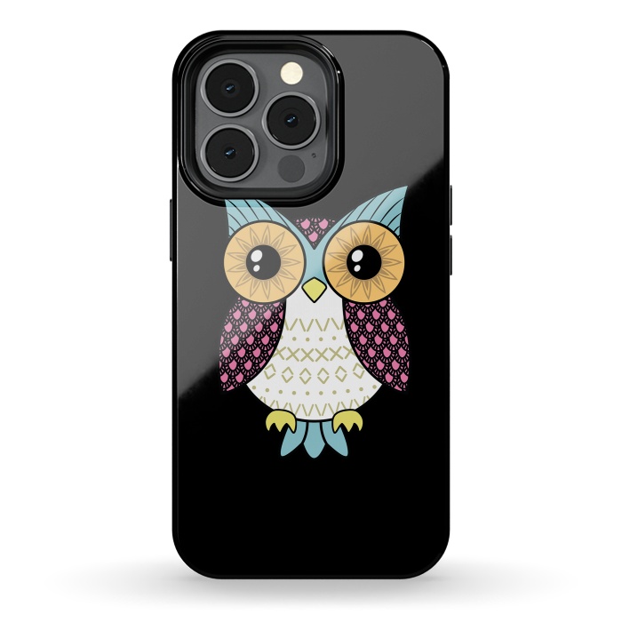 iPhone 13 pro StrongFit Fancy owl by Laura Nagel