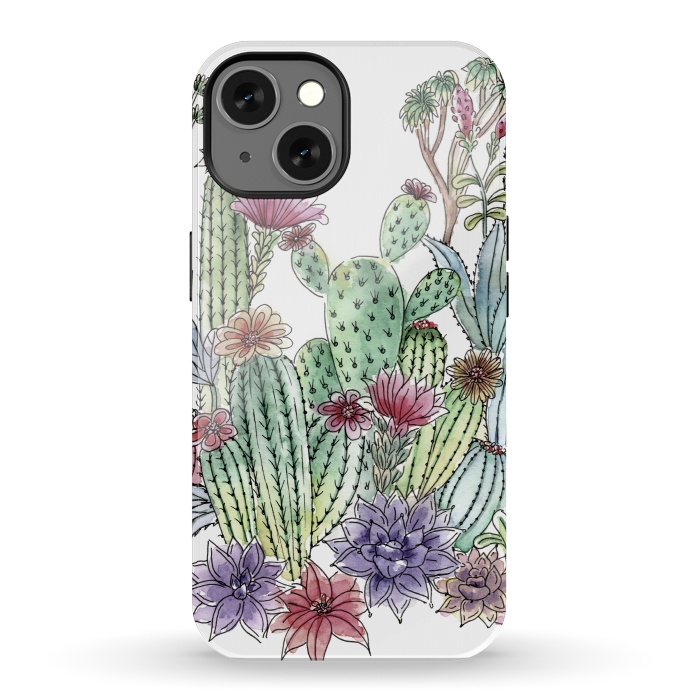 iPhone 13 StrongFit Cactus garden by Julia Grifol