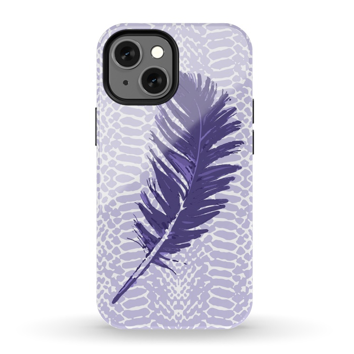 iPhone 13 mini StrongFit Violet feather by Julia Grifol