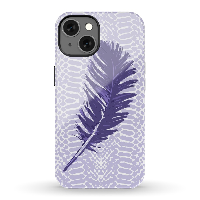 iPhone 13 StrongFit Violet feather by Julia Grifol
