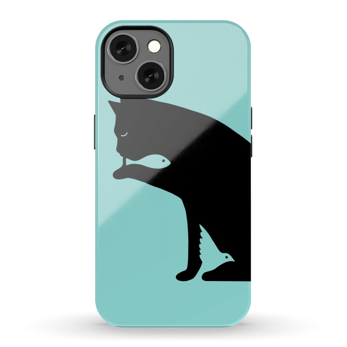 iPhone 13 StrongFit Cat and food by Coffee Man