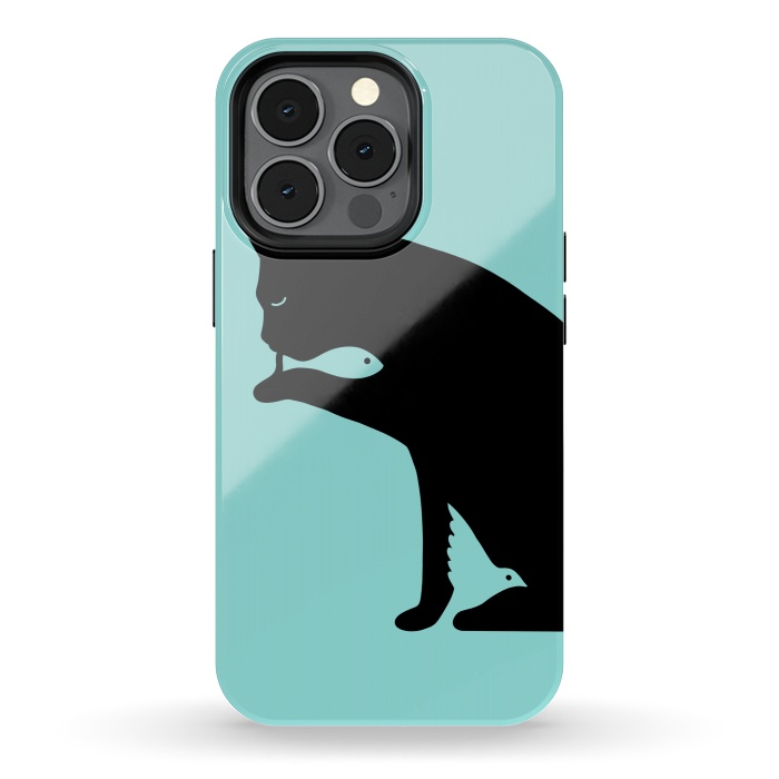 iPhone 13 pro StrongFit Cat and food by Coffee Man