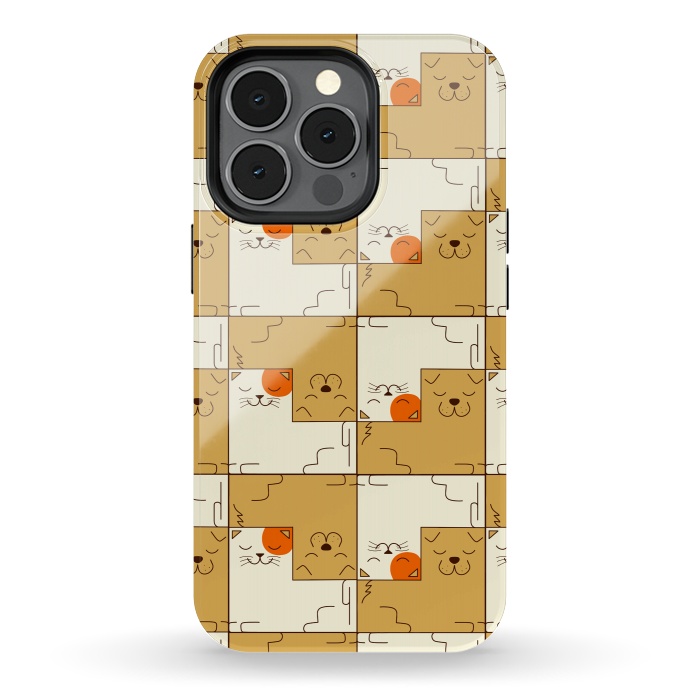 iPhone 13 pro StrongFit Cat and Dog by Coffee Man