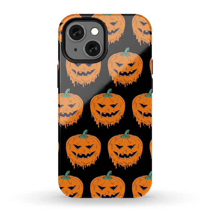 iPhone 13 mini StrongFit Melted Pumpkin Pattern by Coffee Man