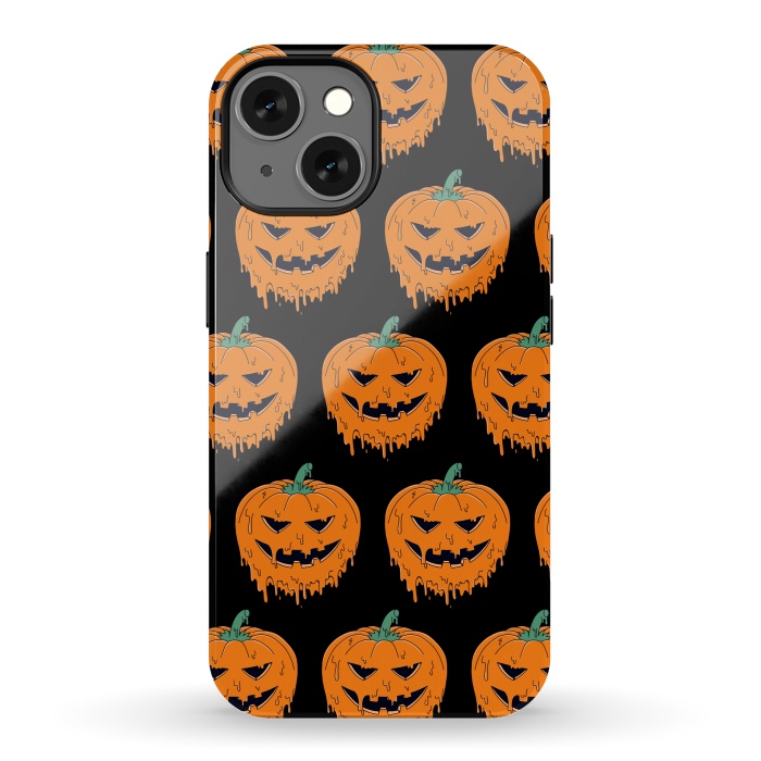 iPhone 13 StrongFit Melted Pumpkin Pattern by Coffee Man