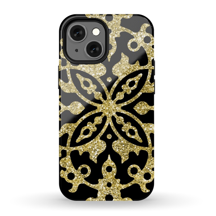iPhone 13 mini StrongFit Black and Gold Fashion Case by Alemi